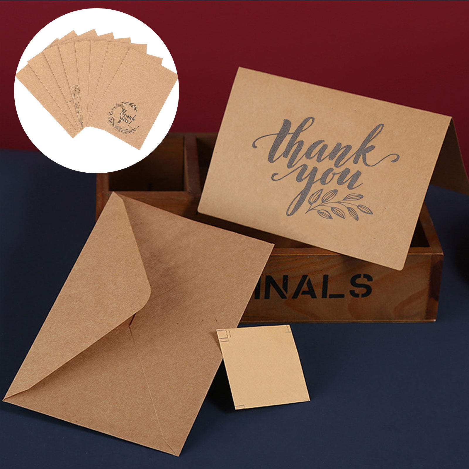 Interior Design Nail Salon - 16Sets Thank You Cards Kraft Paper