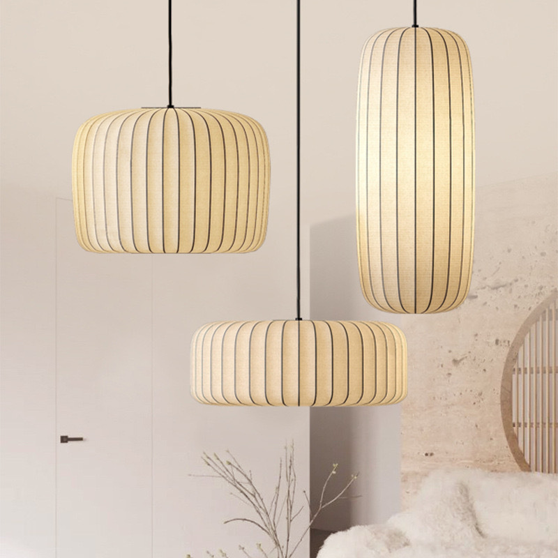 Interior Design Remote - Japanese Wabi Sabi Fabric Pendant Lights