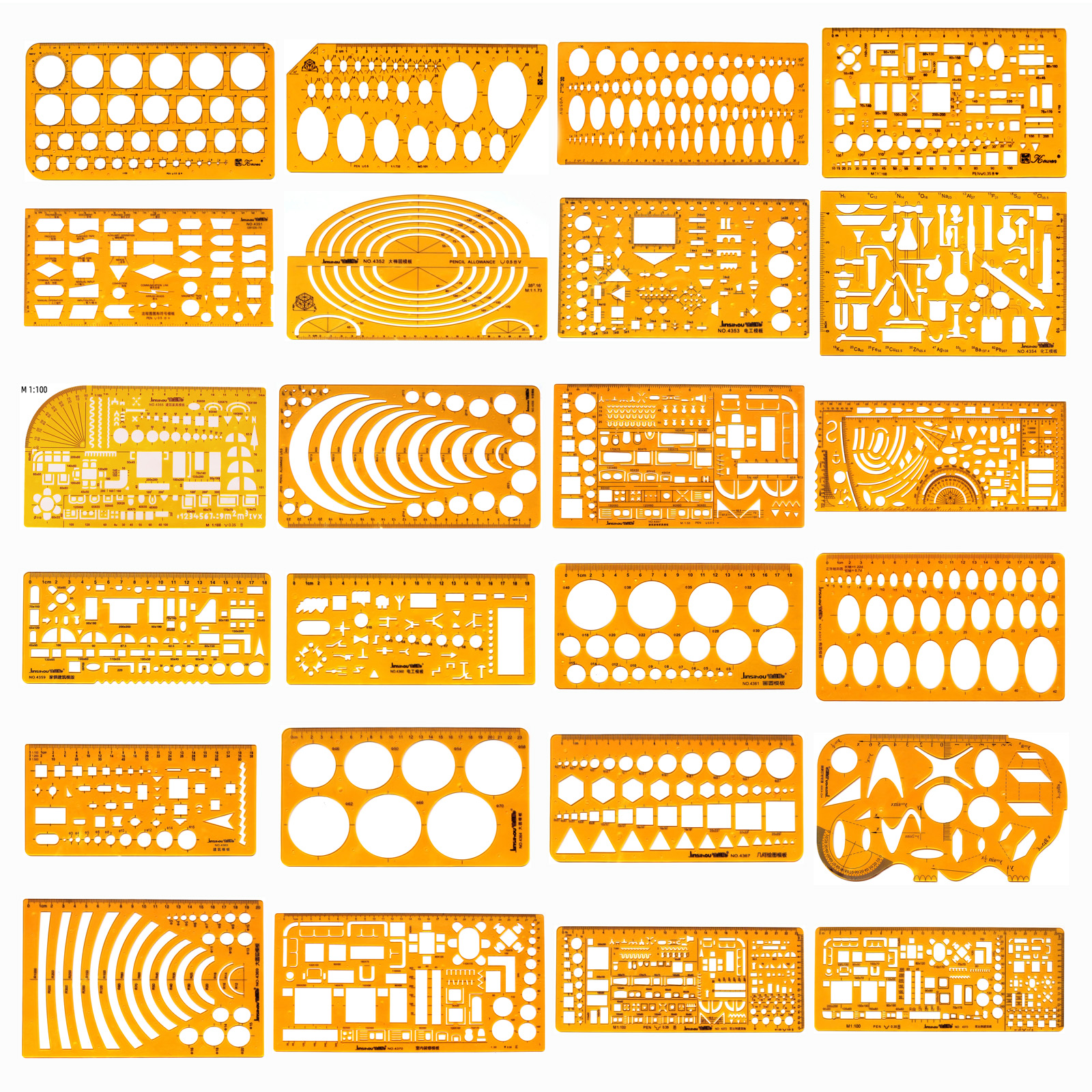 Engineering And Interior Design - 1pcs Professional Drawing Template Ruler for