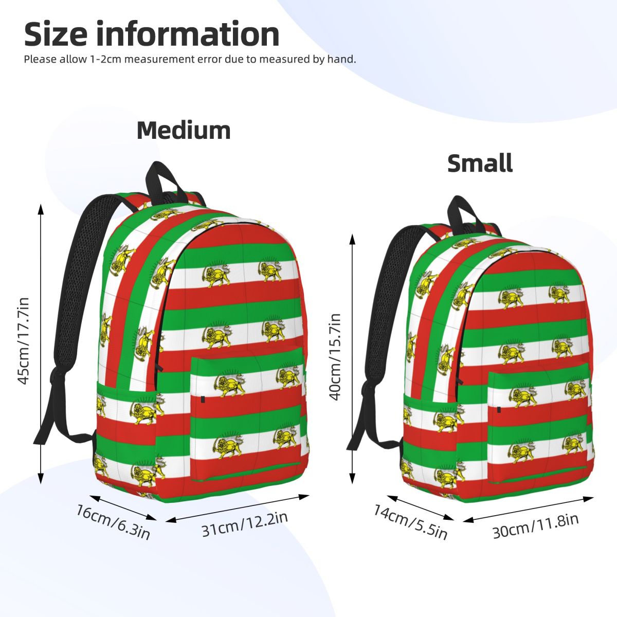 Iran Flag Backpack Make Iran G - Interior Design University recensione e prezzo