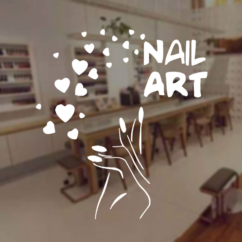 Nails Art Window Decals Love B - Interior Design Nail Salon recensione e prezzo
