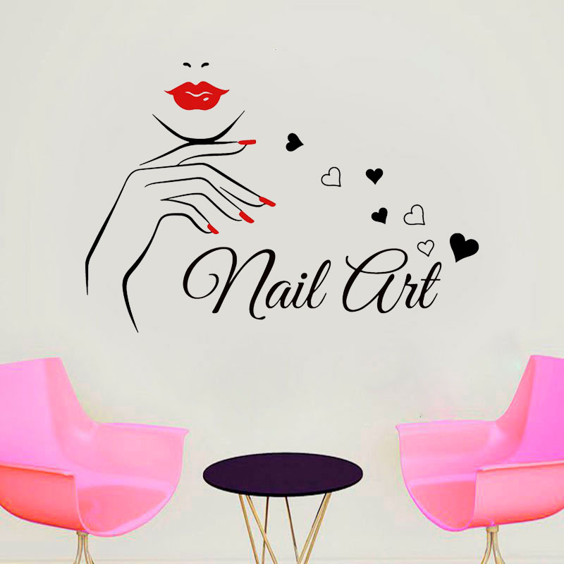 Nail Art Wall Sticker Vinyl Ho - Interior Design Nail Salon recensione e prezzo