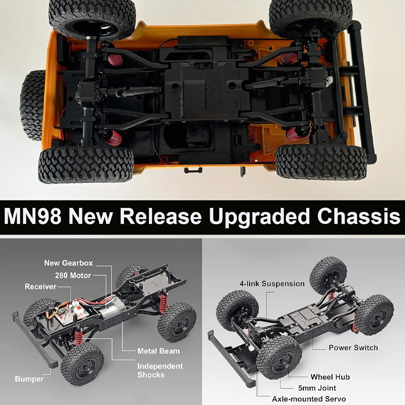 1/12 4WD RC Crawler MN98 MN99s - Interior Design Remote recensione e prezzo