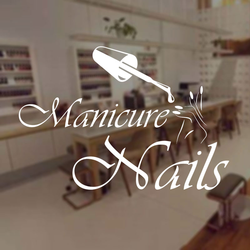 Wall Decal Manicure Vinyl Wind - Interior Design Nail Salon recensione e prezzo