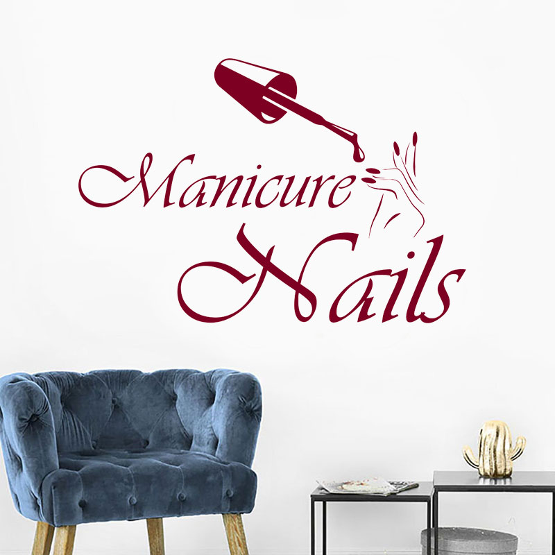 Wall Decal Manicure Vinyl Wind - Interior Design Nail Salon recensione e prezzo